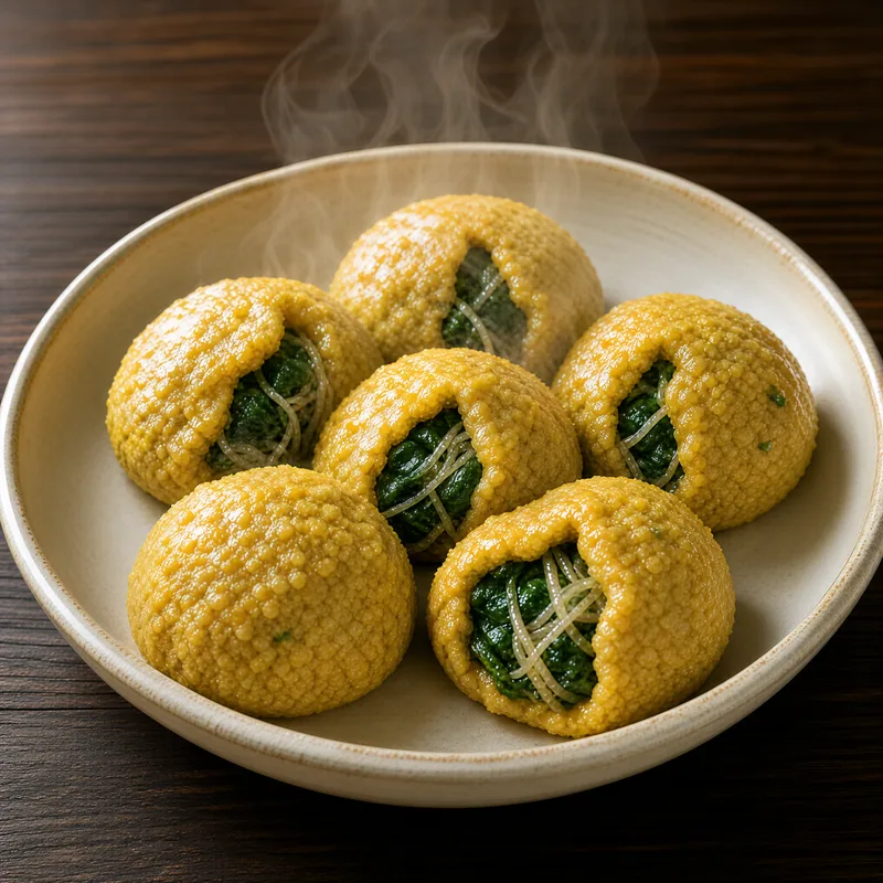 玉米面菜团子