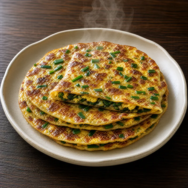 韭菜鸡蛋薄饼